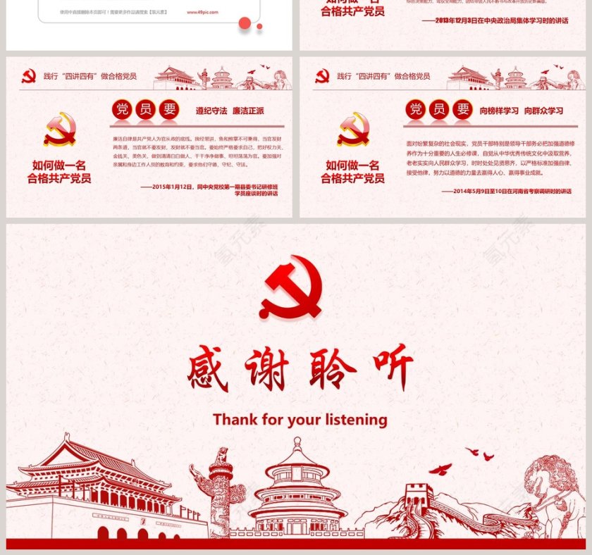 践行“四讲四有”做新时代合格党员PPT模板第7张