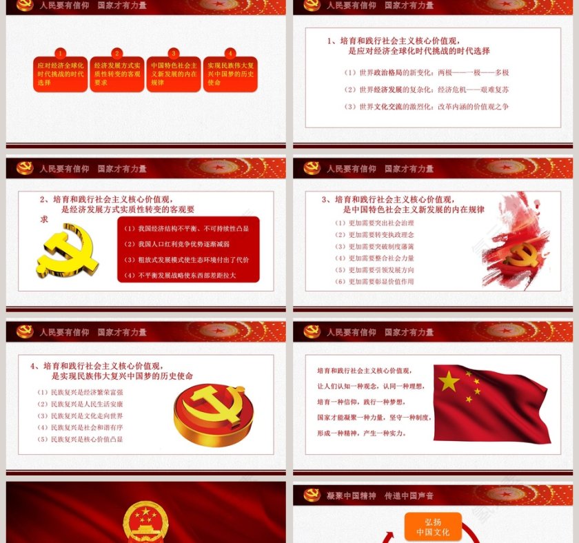 培育和践行社会主义核心价值观PPT模板第2张