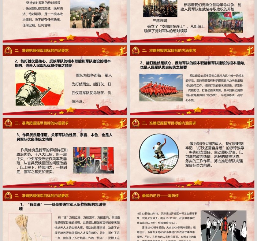 践行强军目标做新一代四有军人PPT模板第3张