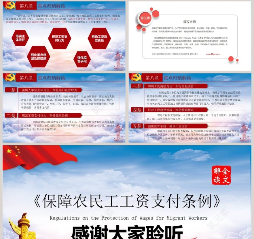 保障农民工工资支付条例解读PPT模板第8张