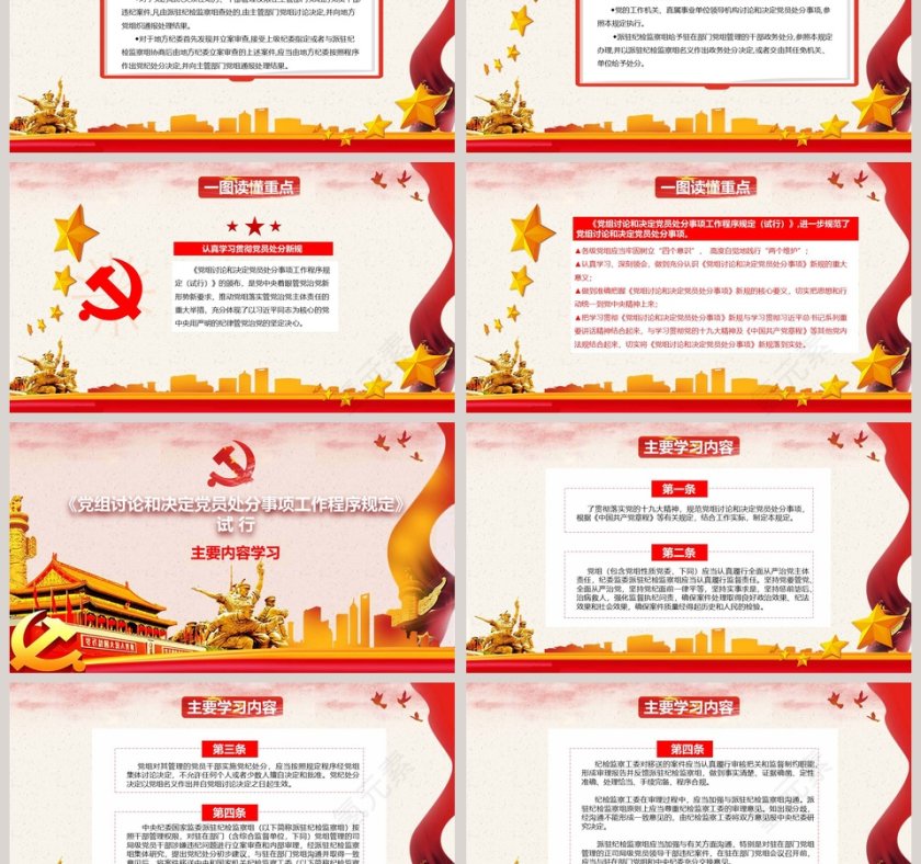 党员处分事项工作程序规定解读PPT模板  第3张