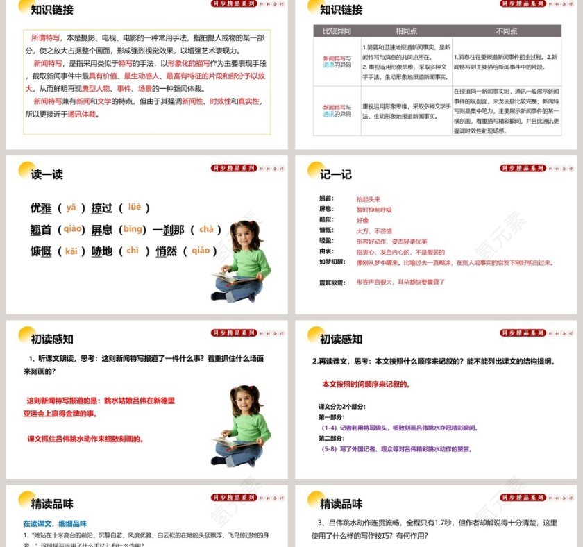 部编版八年级语文上册飞天凌空跳水姑娘吕伟夺魁记语文课件PPT第2张