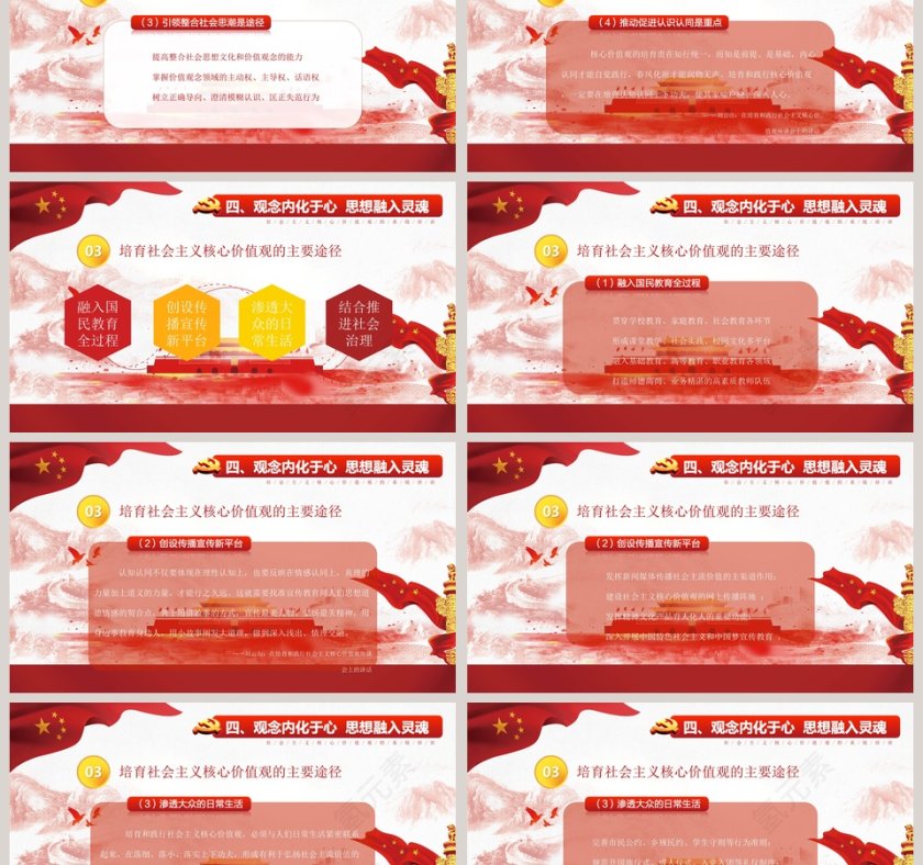 培育和践行社会主义核心价值观PPT模板第9张