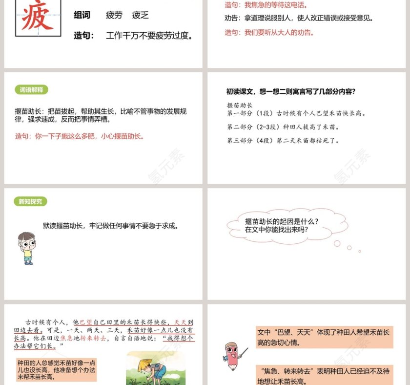 课文解析寓言二则揠苗助长语文课件PPT第3张