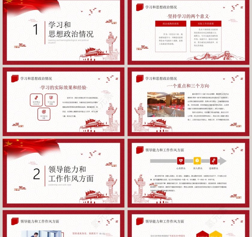 党政风述职述廉报告PPT模板第2张