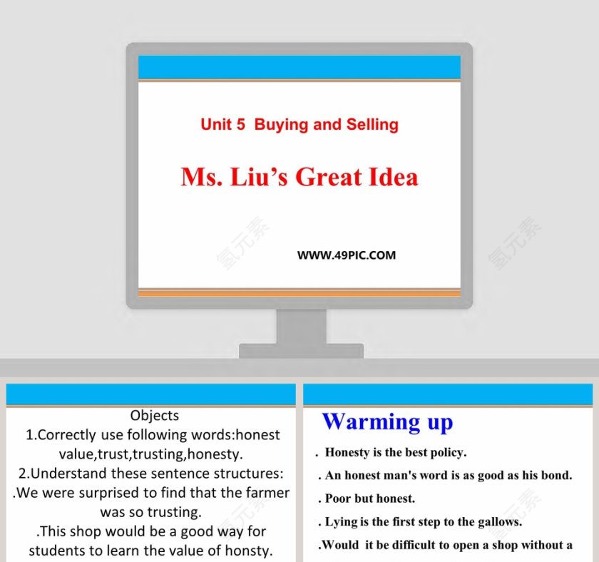 Ms Lius Great Idea-Unit 5  Buying and Selling教学ppt课件第1张