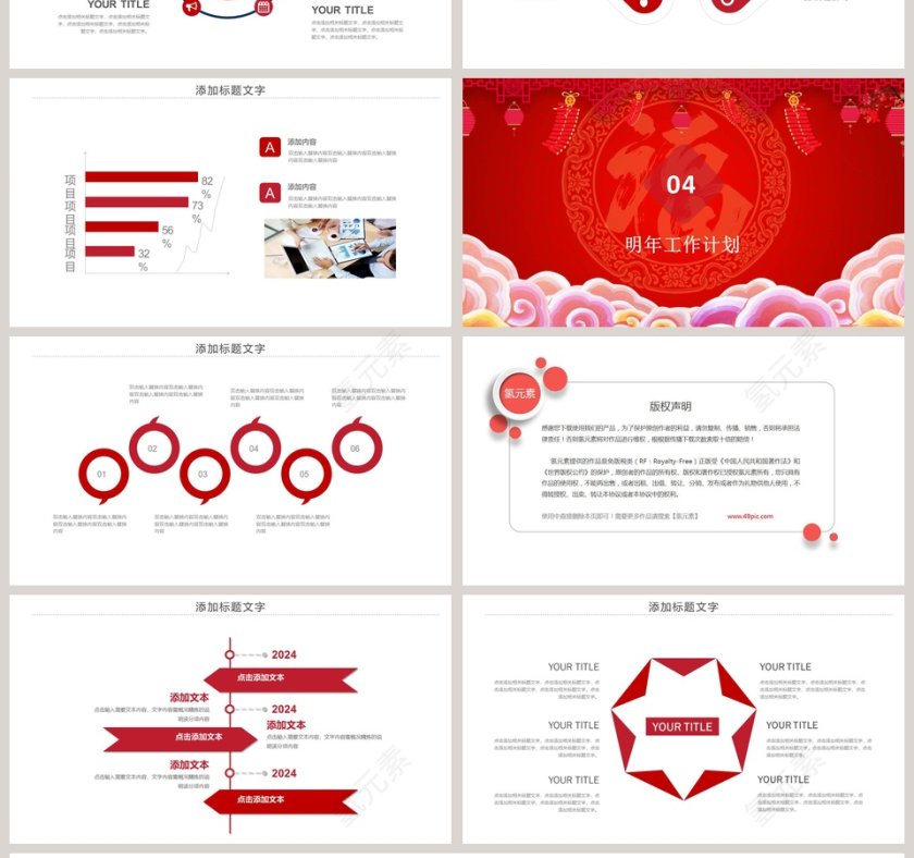红色简约大气管理部工作总结汇报PPT第4张