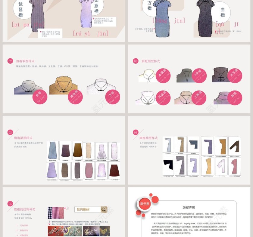 国潮来袭韵味东方旗袍PPT第3张