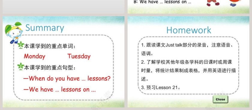 Unit4 There are seven days in a week-人教精通版四年级下册教学ppt课件第4张