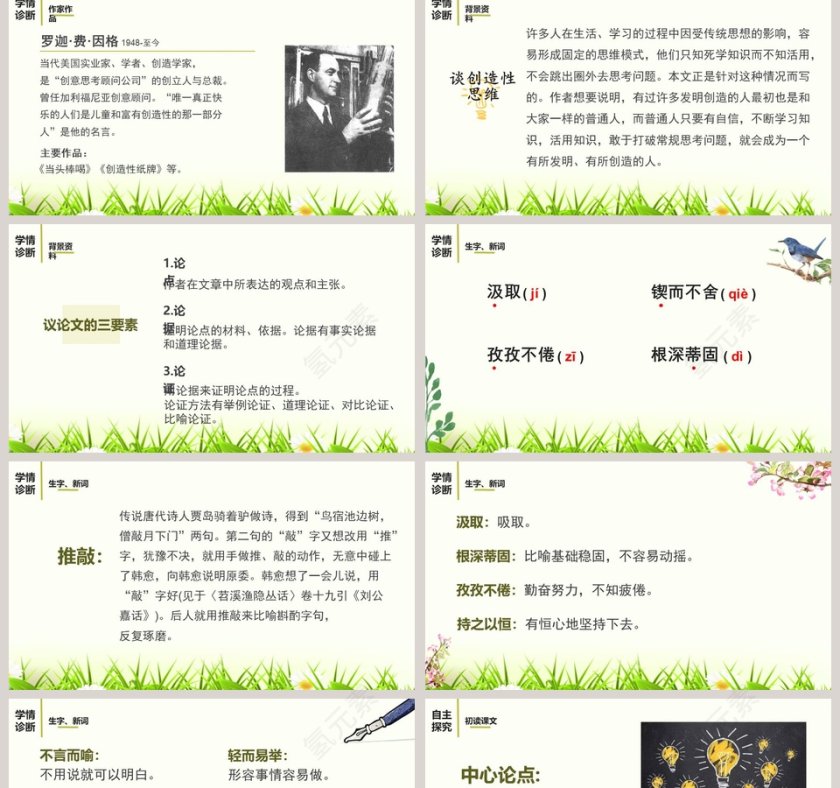 课文解读谈创造性思维语文课件PPT第2张