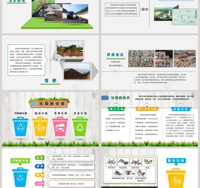 爱护环境保护地球做好垃圾分类PPT垃圾分类环保ppt第3张