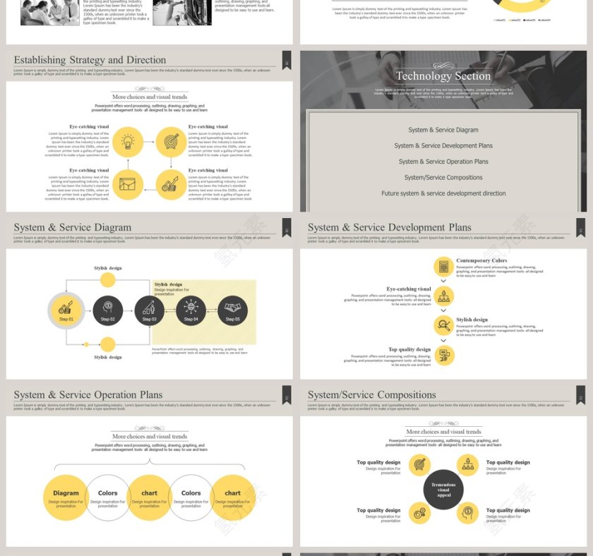 商务风工作概述工作总结PPT第4张