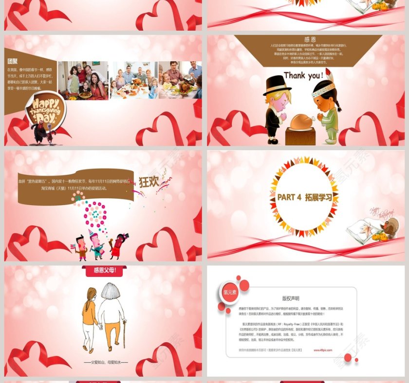 感恩节班会节日历史风俗习惯PPT第4张