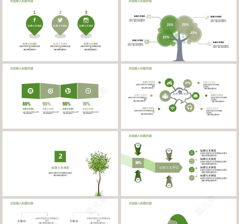 绿色环保通用动态ppt模板第2张