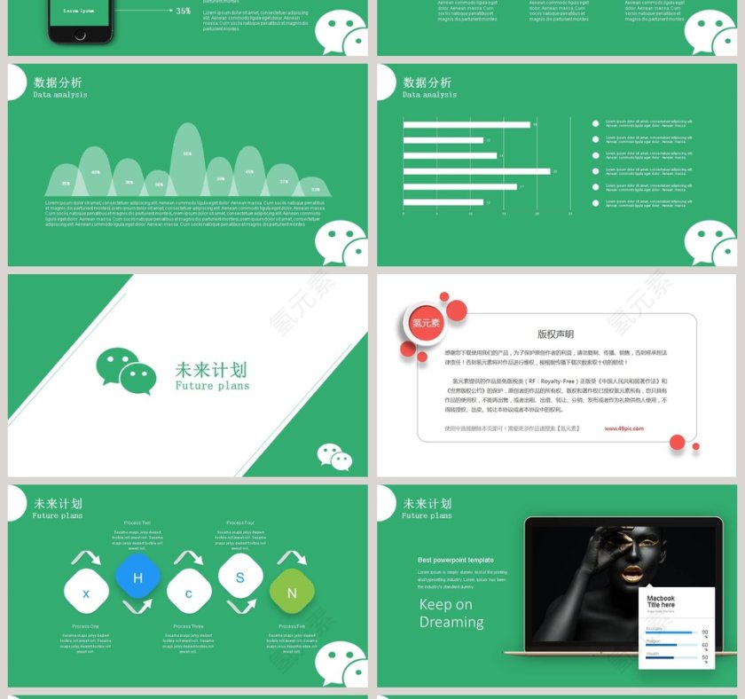 绿色微信营销策划ppt第4张