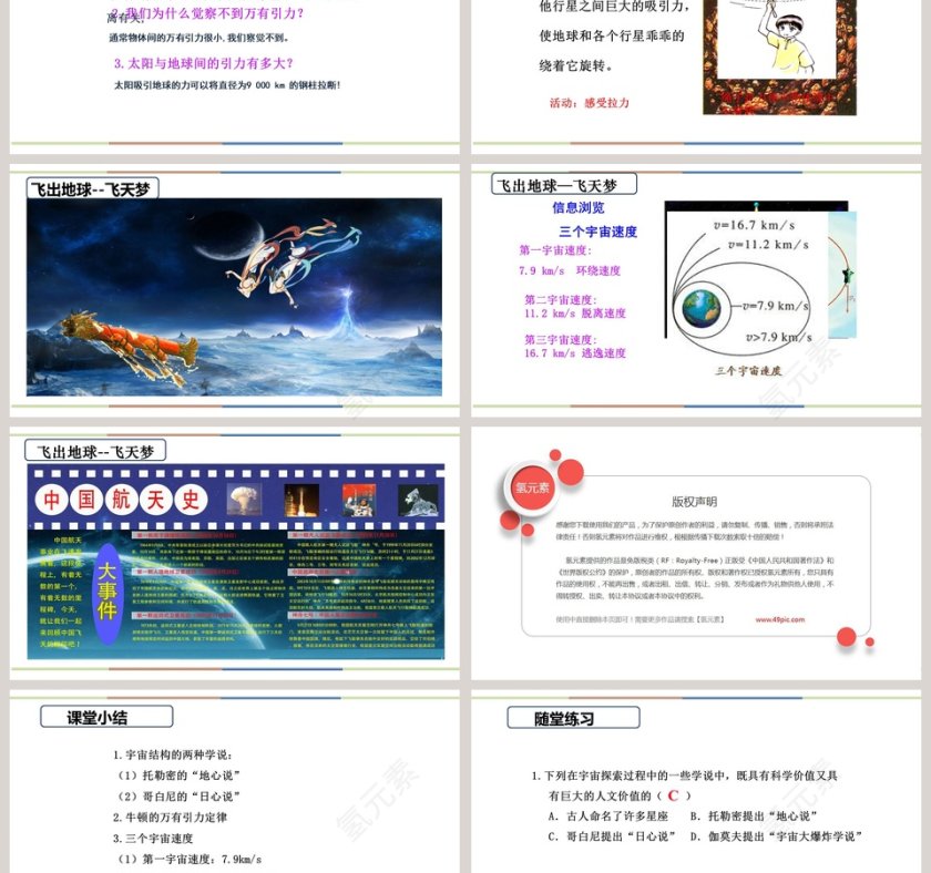 沪粤版八年级物理下册-飞  出  地  球教学ppt课件第3张