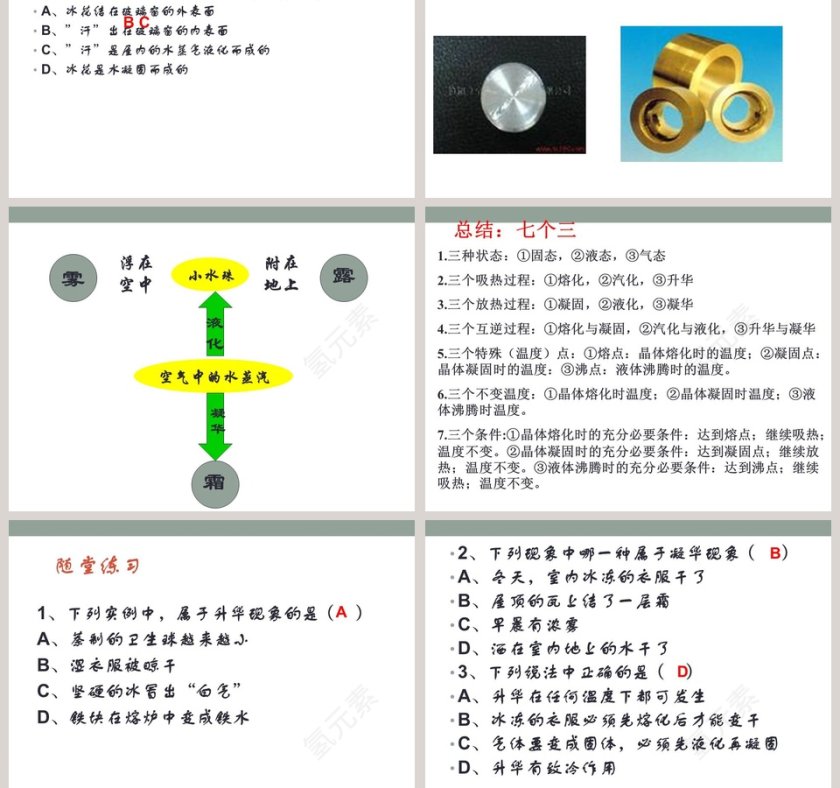 升华和凝华第十八章 物态变化PPT模板第5张
