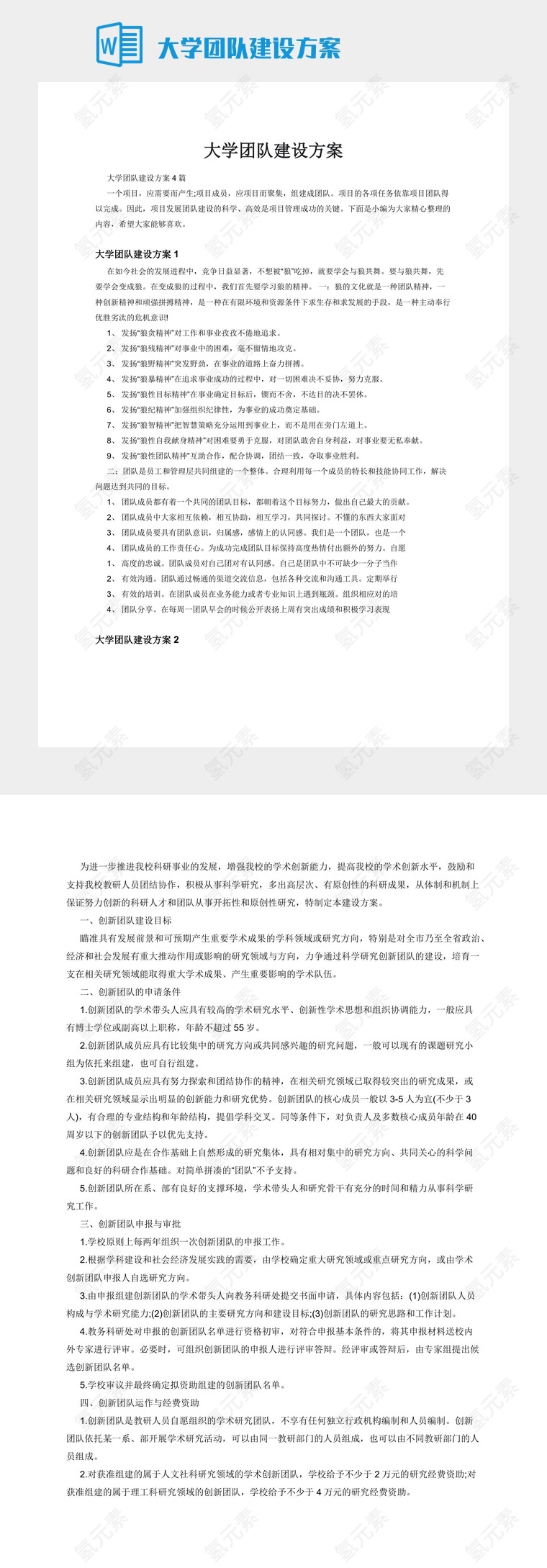 大学团队建设方案