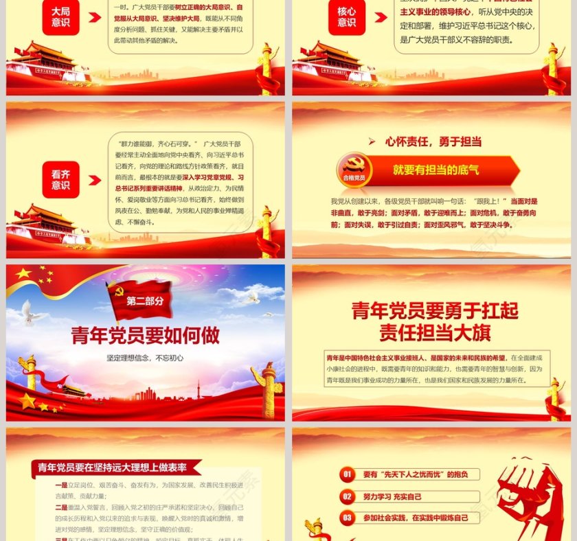 心怀责任勇于担当喜迎十九大党员党课PPT第3张