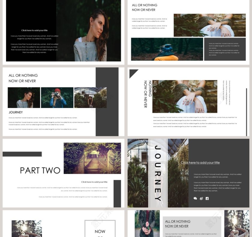 欧美简约杂志风通用模板第2张