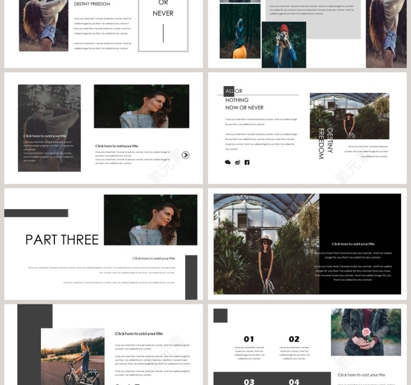 欧美简约杂志风通用模板第3张