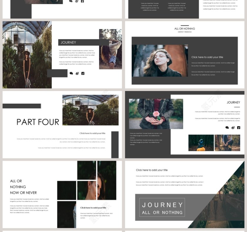 欧美简约杂志风通用模板第4张