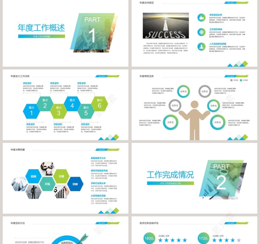简洁实用年终工作总结新年计划模板第2张