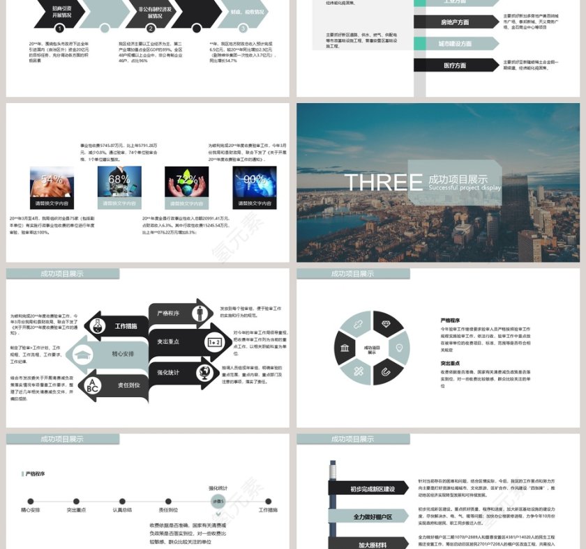 简约房地产工作报告PPT模板第3张