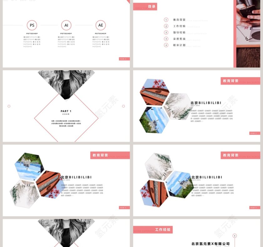 个人简介计划总结PPT模板第2张