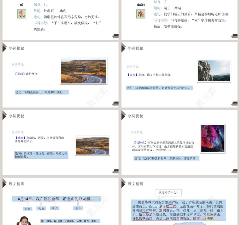 部编版四年级语文下册记金华双龙洞语文课件PPT第3张