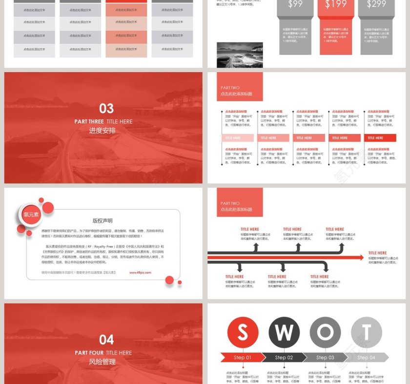 项目策划商业计划书PPT模板第3张
