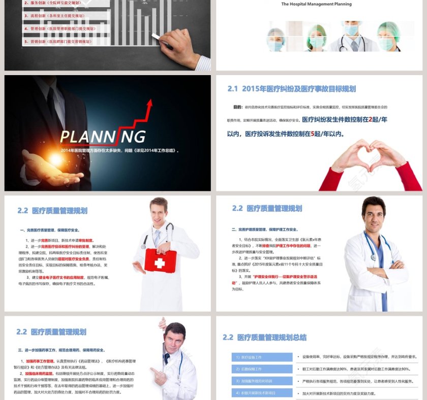 医疗医学医生年终工作总结计划动态ppt模板 第3张
