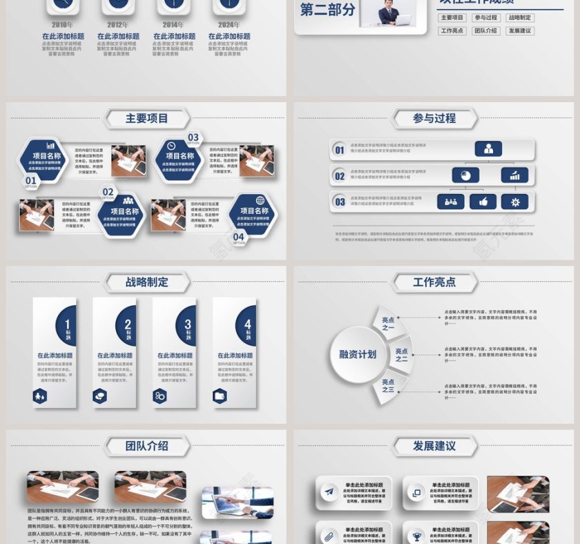 蓝色简约岗位竞聘述职PPT模板第3张