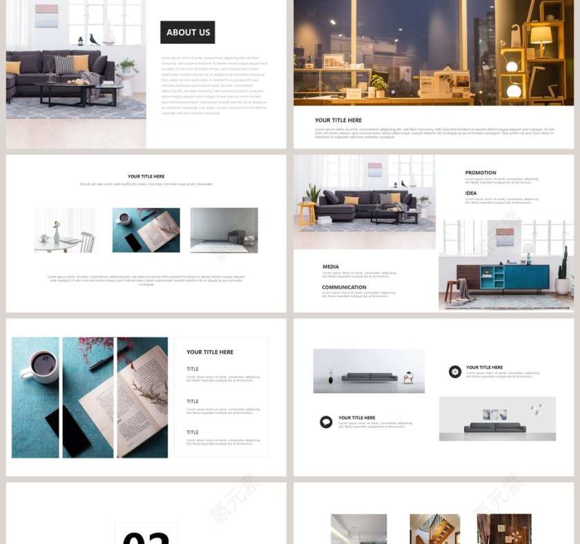 极简家居工作汇报PPT第2张