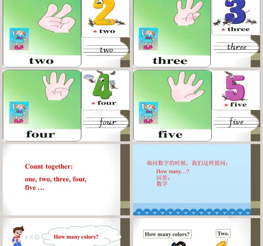 How Many Colours-Unit 7 Numbers教学ppt课件第2张