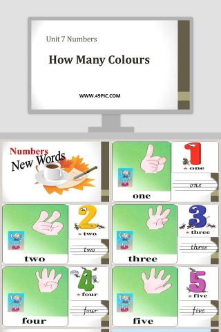 How Many Colours-Unit 7 Numbers教学ppt课件