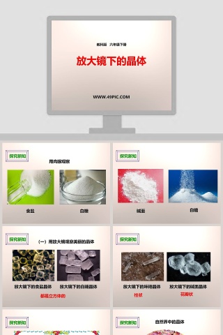 教科版   六年级下册-放大镜下的晶体教学ppt课件