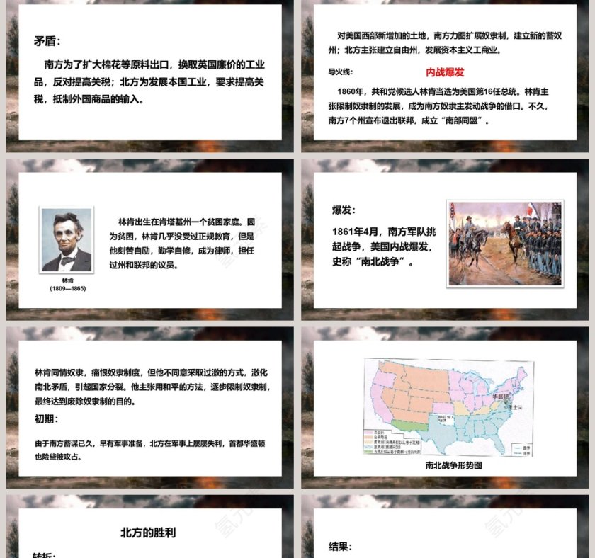 美国的内战-部编版 九年级历史 下册教学ppt课件第2张