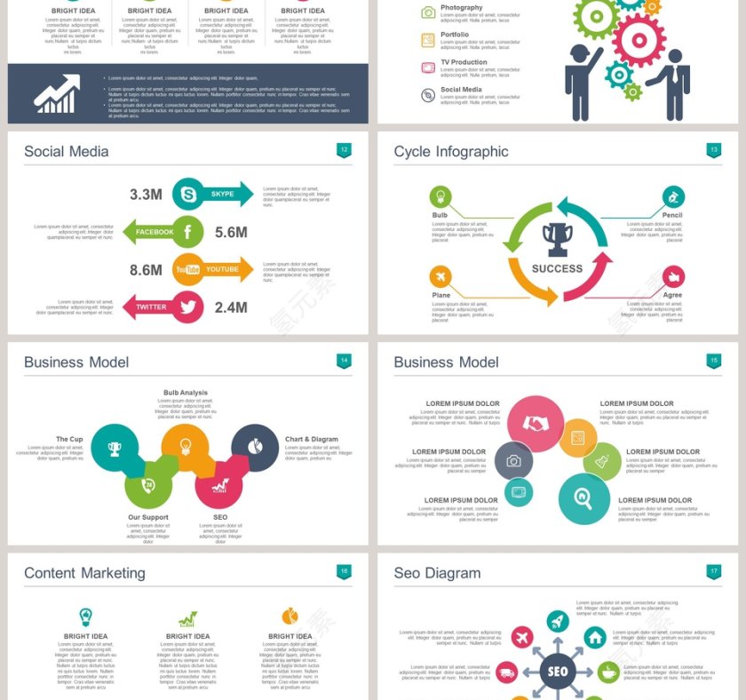 彩色简约英语教学课件ppt第3张