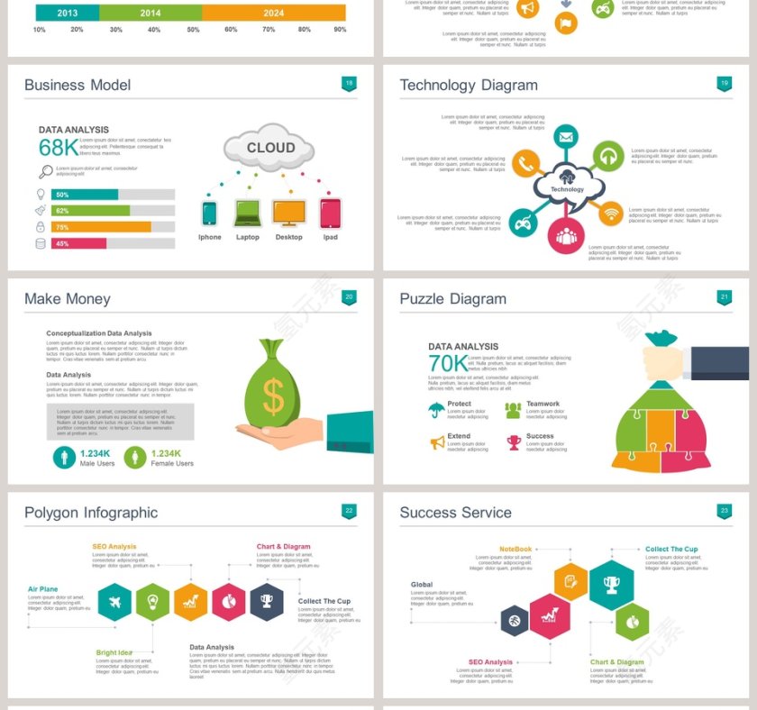 彩色简约英语教学课件ppt第4张