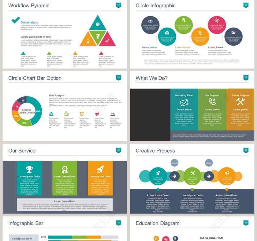 彩色简约英语教学课件ppt第5张