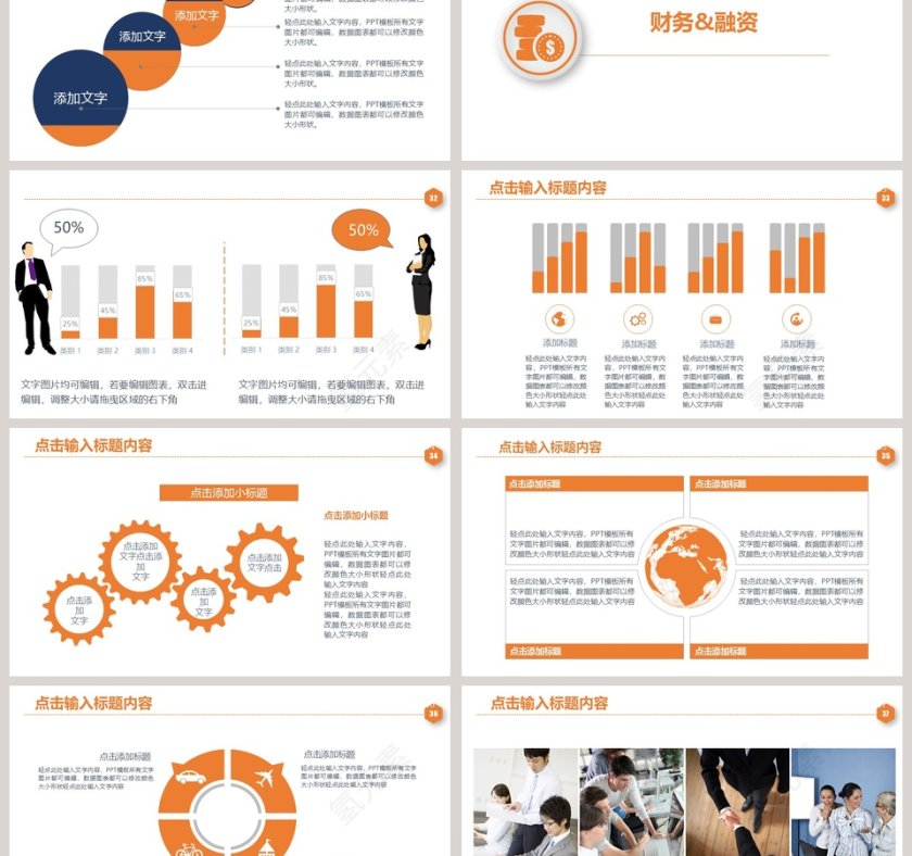 橙色商务融资计划路演汇报总结PPT...第6张