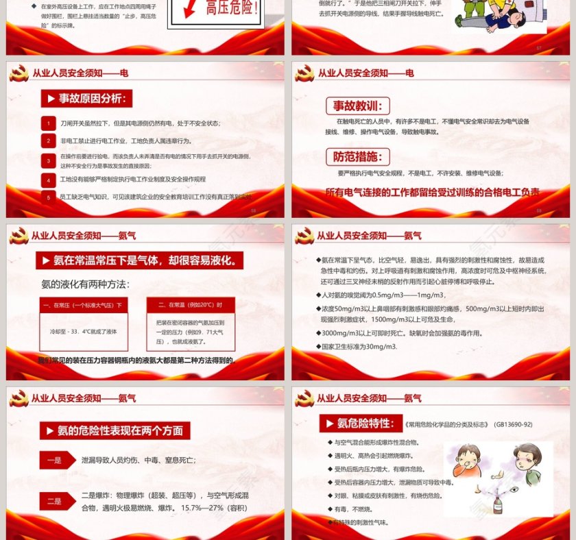 202X安全生产月教育培训PPT模板党第10张