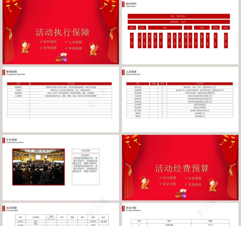 红色简约年会策划书PPT 第5张