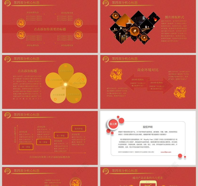 起航2019年终汇报PPT模板第5张