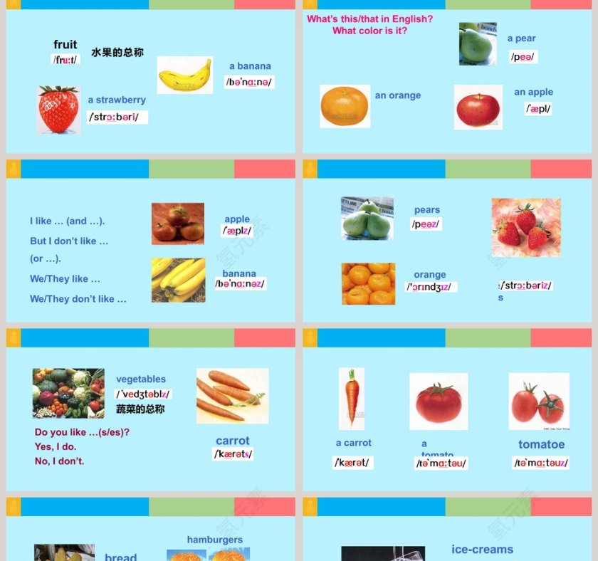小学英语教学课件ppt模板第2张