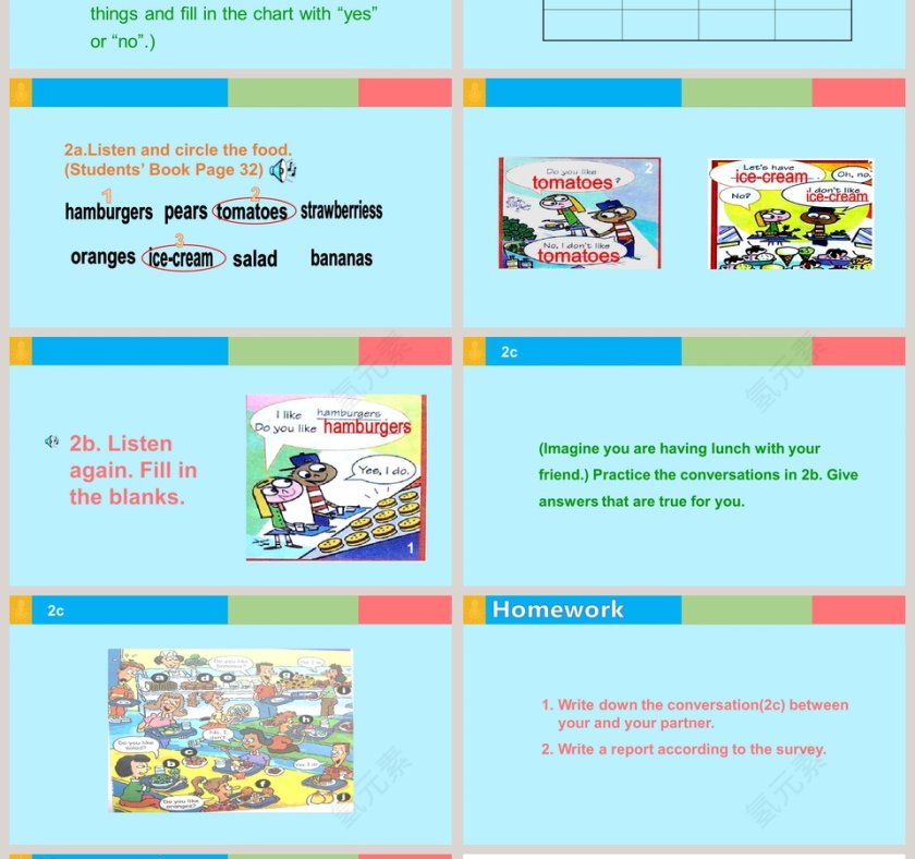 小学英语教学课件ppt模板第4张