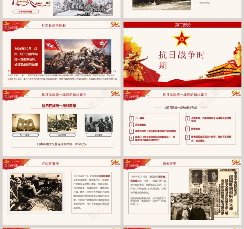 建军节节日ppt第4张