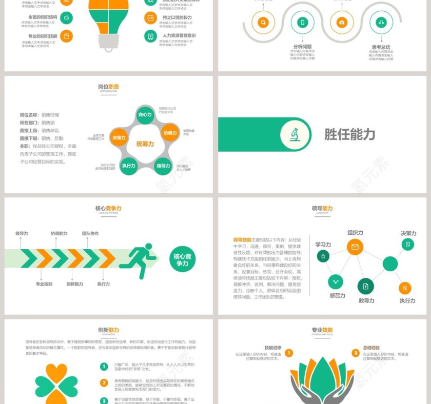 简约清新岗位竞聘PPT模板第3张