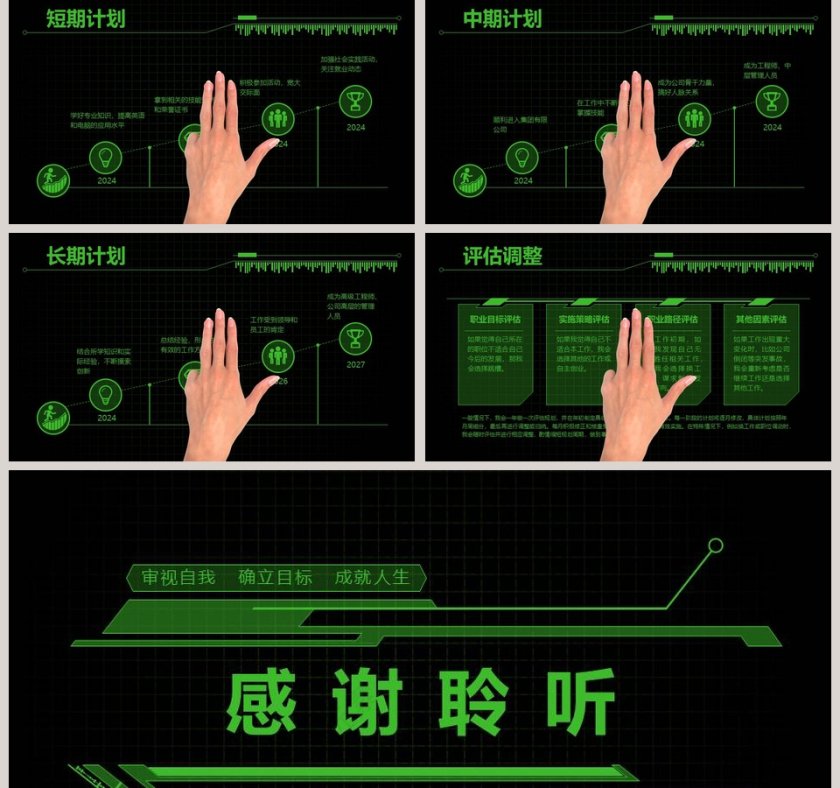 科技风职业生涯规划总结PPT第5张